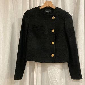 Judith & Charles black tweed blazer size 0